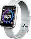 Lenovo E1 PRO Smartwatch με Παλμογράφο (Ασημί)