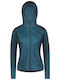 Women's Cardigan with Zipper Majolica Blue