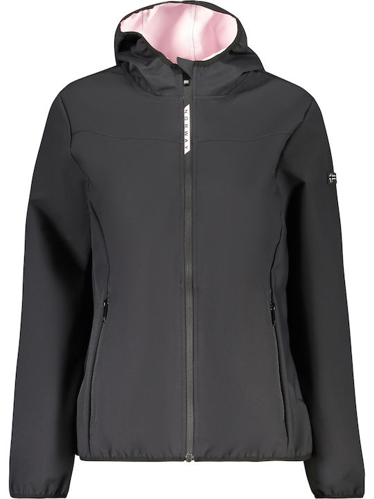 Short Women's Jacket for Winter Black