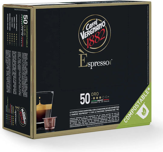 Caffe Vergnano 1882 Κάψουλες Σοκολάτα Βανίλια Συμβατές με Μηχανή Nespresso 50caps