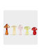 &Klevering Set Decorative Glass Multicolour Vases 5 Pieces
