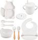 Alista Home Silicone Feeding Set White 6pcs