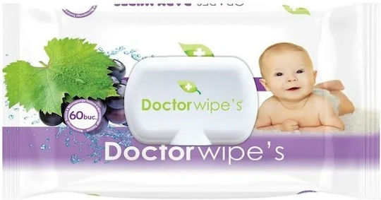 Doctor Wipes Бебешки кърпички Без Алкохол и Парабени 60 броя