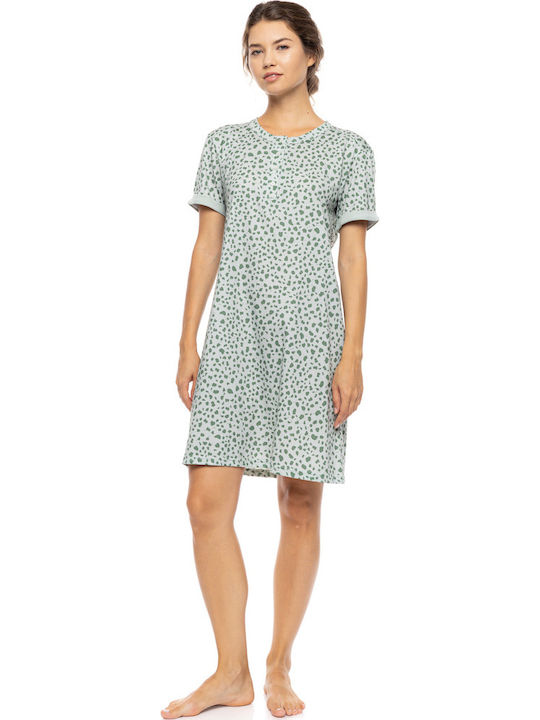 Pink Label Sommerliches Damen-Nachthemd Jade Leo