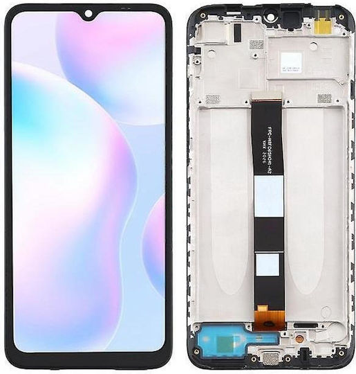 Ersatzbildschirm 10a mit Touch-Mechanismus und Rahmen für Redmi 9a / 9c / 9at / 10a Schwarz