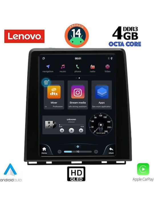 Lenovo Car Audio System for Renault Clio / Captur 2019 (Bluetooth/USB/WiFi/GPS/Apple CarPlay/Android Auto) with 9.7" Touch Screen