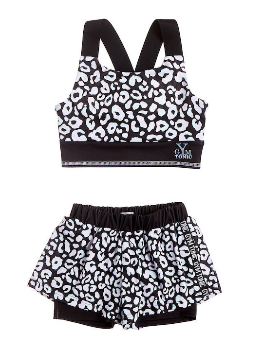 Gym Tonic Kinderbekleidungsset mit Shorts Schwarz 2 Stück