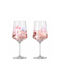 Ritzenhoff Sommersonett #17 & #18 Set of Cocktail White Wine Water Glasses Made of Glass in Pink Colour 550ml 2 Pieces