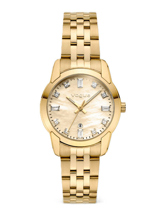 Vogue Womens Watch 32mm Battery with Gold Metal Bracelet