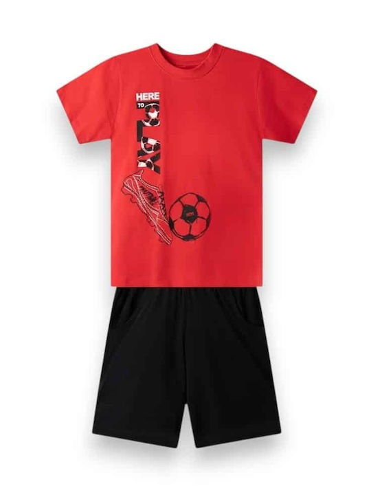 Kids Set with Shorts Summer 2 Pieces Red