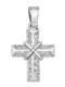 Savvas Design Crucifix Din Aur Alb 18 Carate Fără Lanț ASTA05705