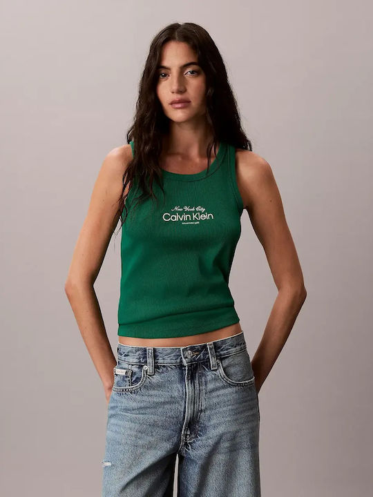 Calvin Klein Women's Cotton Sleeveless Top Green