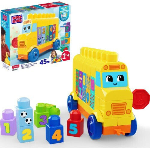 Mega Bloks Εκπαιδευτικά Τουβλάκια Σχολικό με Αριθμούς για 1.5+ Ετών 45τμχ