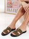 Sandale Din Piele Suede Verde Deschis Flate