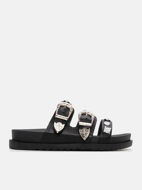 Luigi Flache Sandalen Für Damen Flatforms Schwarz