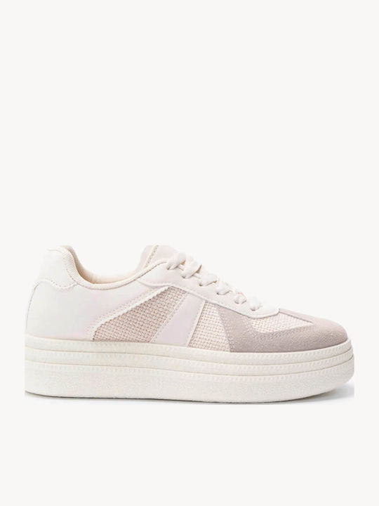 Adidași Bej Textură Din Material Textil Talpă D...