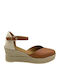 Sommer Damenplattformen im Stil Espadrilles Tabac