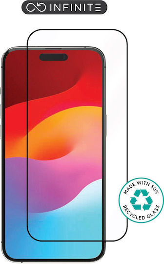 Estuff Infinite Apple Iphone 15 Pro Black Full Cover Titan Shield Pro Set 50 Pcs Tempered Glass Screen Protector