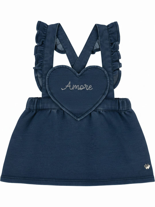 Girls Dress Sleeveless Denim Blue