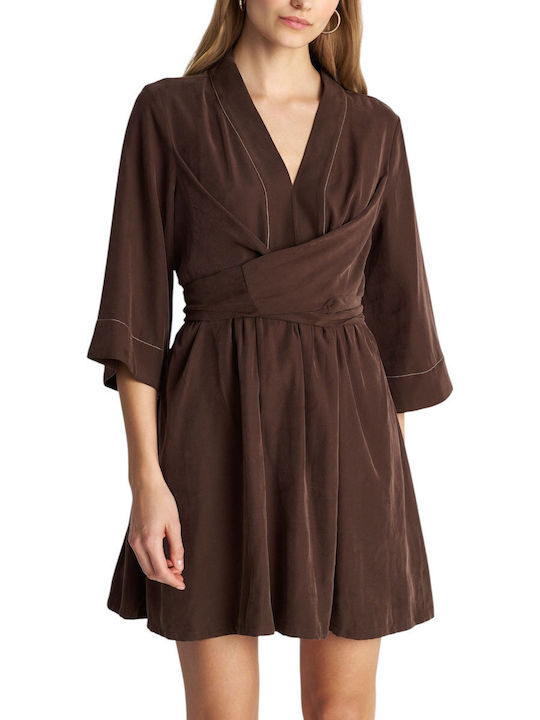 Summer Mini Dress Brown