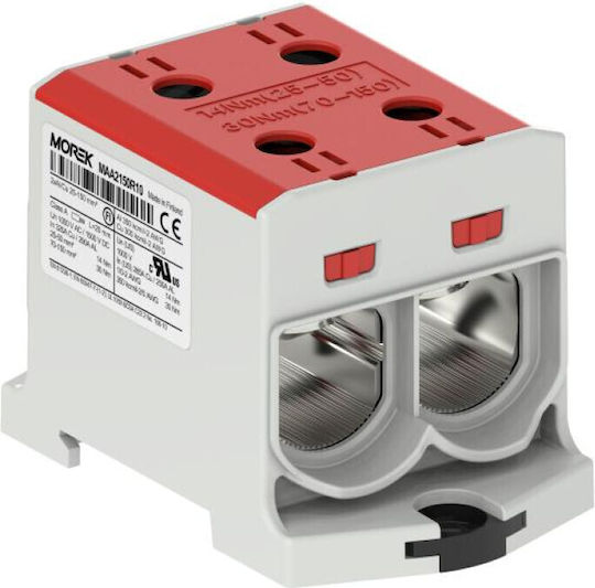 Connector Otl150-2 Red Color 2xal/cu 25-150mm2 1000v Universal Clamp Maa2150r10