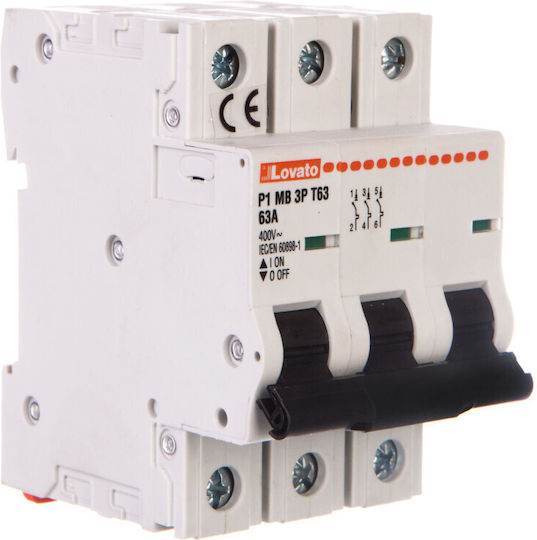 Lovato Electric Comutator Tripolar De Șină 63A