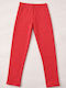 Kids Long Red Leggings