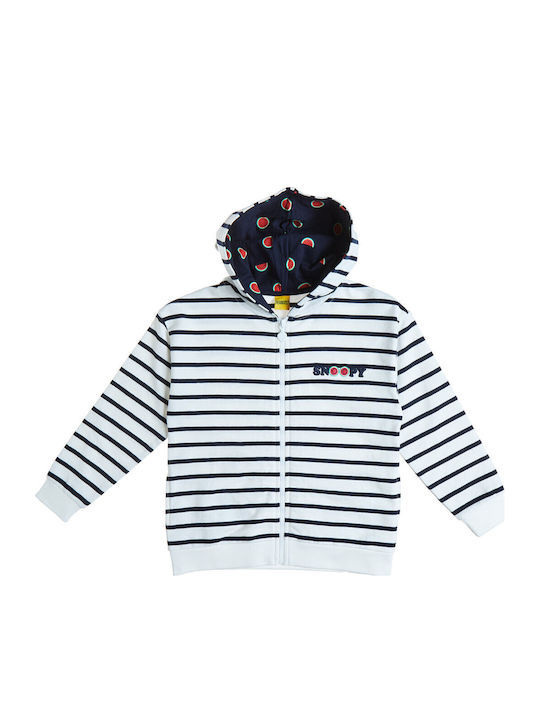 Kids Cardigan Sweatshirt with Hood White