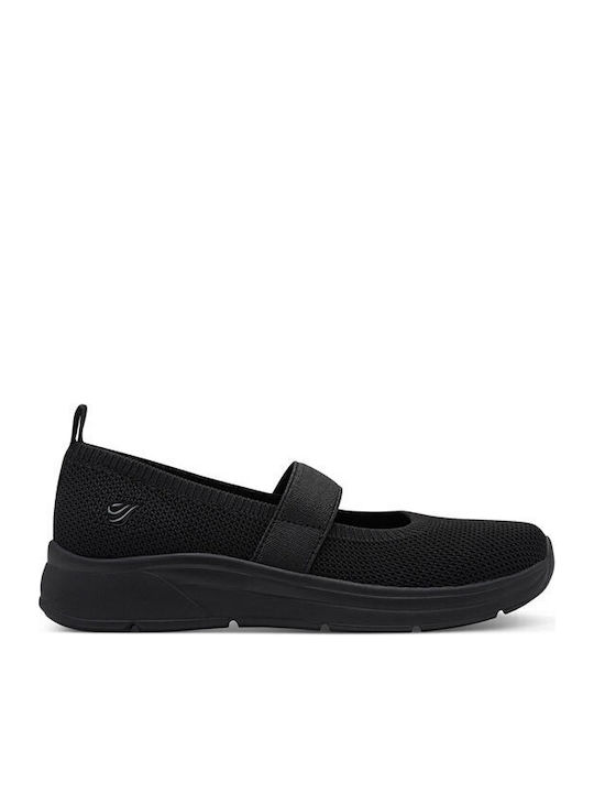 Jana Softline Mocasini De Damă În Culoare Neagră