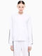 Women's Hooded Sweatshirt Cardigan White