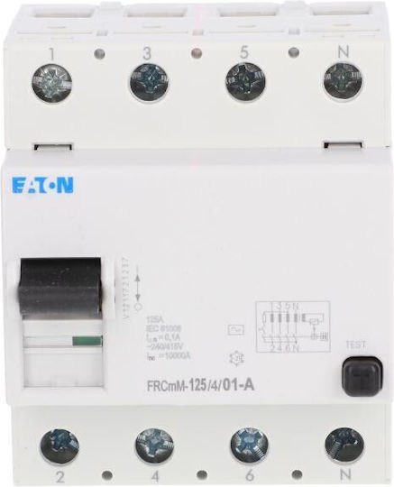 Eaton Elektrische Schaltpaneel-Druckknopfschalter 4p 125a 0.1a Typ Ac Frcmm-125