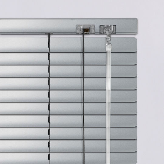 Elite Blinds 836056 Aluminum Blinds in Silver Color Width 100cm Height 100cm