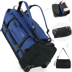 Sack Reise Zurück 86lt Blau mit Rädern Stoff