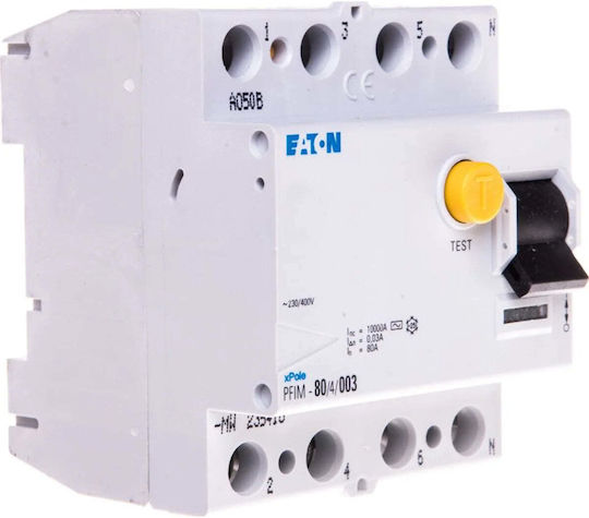Differentialschalter 4p 80a 0,03a Typ Ac Pfim-80 4 003 235418