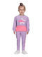 Kids Sweatpants Set Lilac-Pink Fluo 3pcs