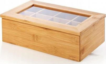 Koopman Wooden Tea Box with Lid 20x32cm