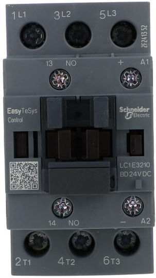 Power Contactor Easy Tesys Control Ac-3 32a 3p 1no 24v Dc Coil Lc1e3210bd