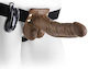 19.0cm Hohl Vibrator Strap-Ons Braune Kugeln Pipedream
