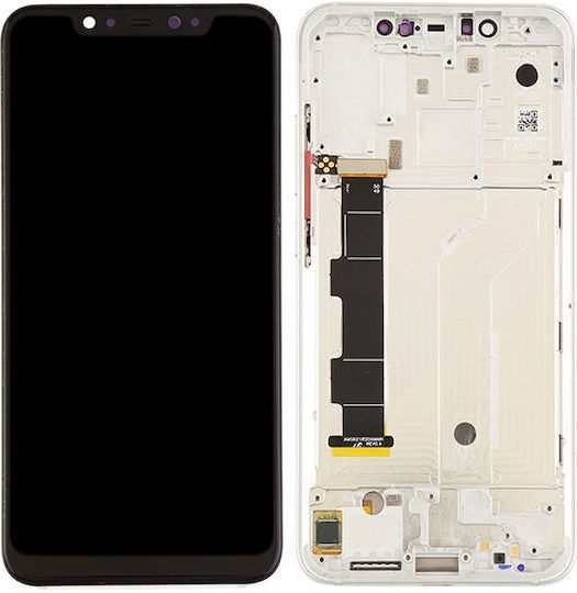 Ersatzbildschirm Grade A mit Touch-Mechanismus und Rahmen für Xiaomi Mi 8 Weiß