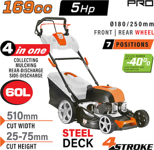 Nakayama Pro PM5510 Selbstfahrender Rasenmäher Benzin 5hp/169cc
