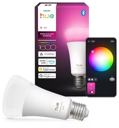 Philips Intelligente LED Glühbirne 11.8W für E27 Fassung und A67 Form Warmes Weiß 1600 Lumen Dimmbar