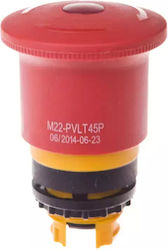 Driven Safety Button Red By Rotation Illuminated M22-pvlt45p 121460