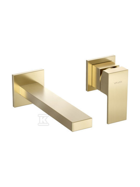 Valvex Elektrisches Gitarren & Mundstück-Set Eingebaute Wasserhähne für Waschbecken Gold
