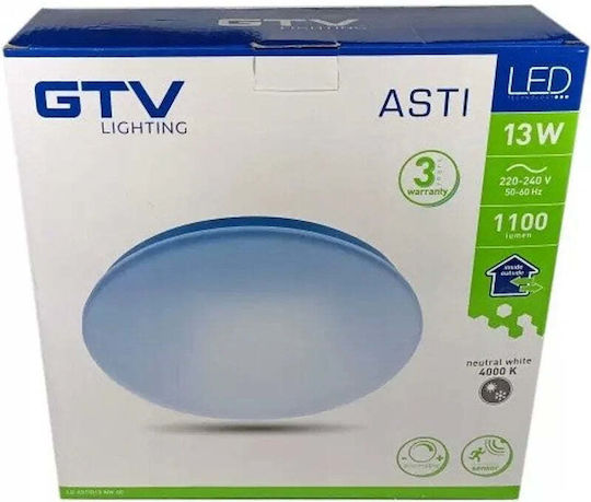 Gtv Deckenleuchte Montieren Badezimmer 13cm mit Integrierte LED