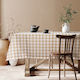 Beauty Home Покривка За Маса Checks Art Каро Бежова 145x145см