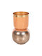 Freebox Decorative Vase Metallic Orange 21x21xHeight 37cm