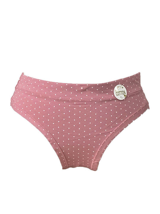 Damen-Slips Baumwolle String Sappio Miele Rosa