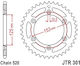 Pinion Spate 301.45 Fe 5533.45/288 45 C45 Honda Xr650 93-16 45d Pbr