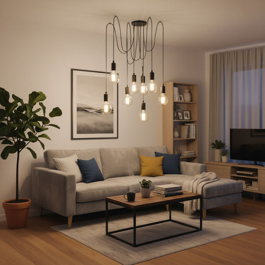 Lumiled Κρεμαστό Φωτιστικό Μαύρο