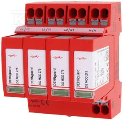 Surge Arrester Type T2+t3 20ka 4p Push-in Dehnguard Smp Tns 275 Dg Smp Tns 275 942402